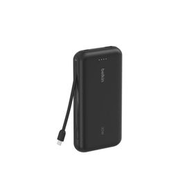 Belkin BPB024 BoostCharge 20.000 mAh 30W Entegre USB-C Kablolu Siyah Powerbank