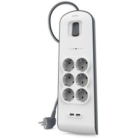 Belkin BSV604VF2M 2 m 6'lı Akım Korumalı Uzatma Priz