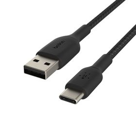 Belkin CAB002BT1MBK 1 m Gümüş-Siyah Type-C Örgülü Data & Hızlı Şarj Kablosu