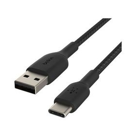 Belkin CAB002BT1MBK 1 m Gümüş-Siyah Type-C Örgülü Data & Hızlı Şarj Kablosu