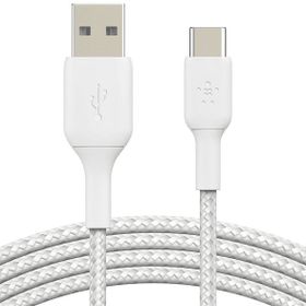 Belkin CAB002BT1MWH Type-C Örgülü 1 m Data ve Hızlı Şarj Kablosu Beyaz