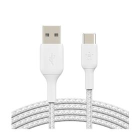 Belkin CAB002BT1MWH Type-C Örgülü 1 m Data ve Hızlı Şarj Kablosu Beyaz