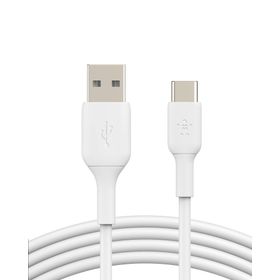 Belkin Örgülü 1 m Beyaz USB-C Kablosu