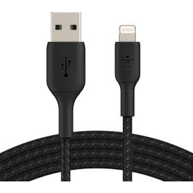 Belkin Örgülü Apple Lightning 2 m Siyah Hızlı Şarj ve Data Kablosu
