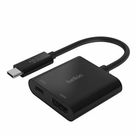 Belkin USB-C-HDMI Adaptörü Şarj Cihazı AVC002btBK 4K UHD Videoyu Bağlı Cihazlar İçin 60 W’a Kadar Doğrudan İletim Gücünü Destekler Macbook Pro HDMI Adaptörü