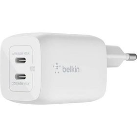 Belkin WCH013VFWH 68W Çift USB-C Power Delivery GaN Duvar Şarj Cihazı