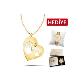 Bella Gloria AGK0006 Annem ve Ben Altın Kolye