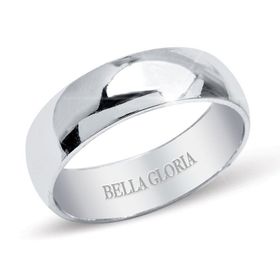 Bella Gloria GA00010 Altın Kaplamalı Gümüş Bombeli Erkek Alyans