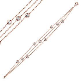 Bella Gloria GB00109 Gümüş Rose Şelale Bileklik