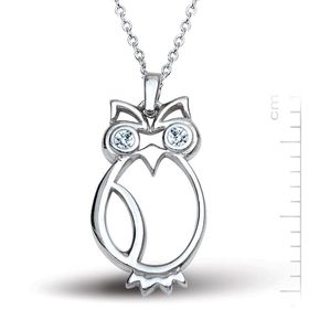 Bella Gloria GK00107 Altın Kaplamalı Gümüş Baykuş Kolye