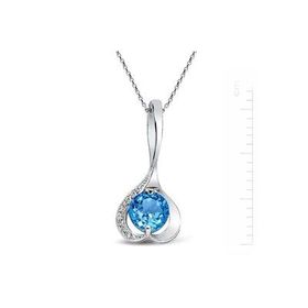 Bella Gloria GK00119 Altın Kaplamalı Pırlanta Mavi Topaz Birtanem Burç Kolyesi