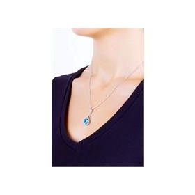 Bella Gloria GK00119 Altın Kaplamalı Pırlanta Mavi Topaz Birtanem Burç Kolyesi