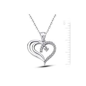 Bella Gloria GK00162 Tek Taşlı Kalp Gümüş Kolye