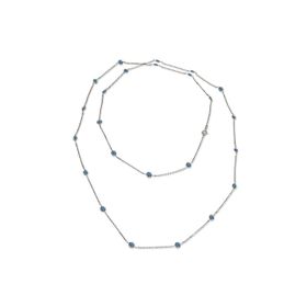 Bella Gloria GK00190 Gümüş Nazarlı 100 cm Uzun Kolye