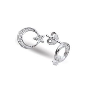 Bella Gloria GP00036 Altın Kaplamalı Gümüş Ayyıldız Küpe