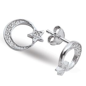 Bella Gloria GP00036 Altın Kaplamalı Gümüş Ayyıldız Küpe