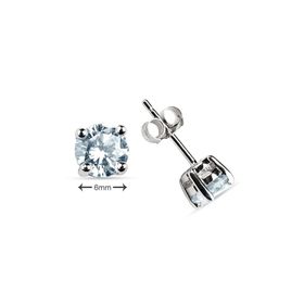 Bella Gloria GP00087 Gümüş 6mm Tektaş Küpe