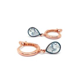 Bella Gloria GP00156 Damla Taşlı Sallantılı Rose Gümüş Küpe