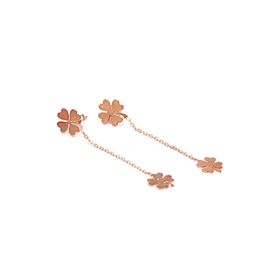 Bella Gloria GP00164 Sallantılı Yonca Rose Gümüş Küpe