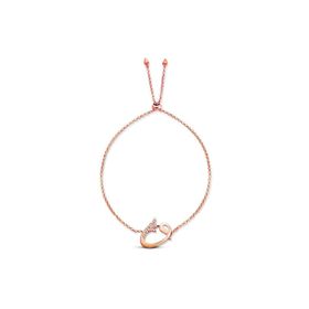 Bella Gloria GP00184 Simli Yeşil Damla Taşlı Rose Gümüş Küpe