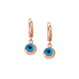 Bella Gloria GP00193 Nazarlı Rose Gümüş Küpe