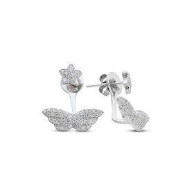 Bella Gloria GP00206 Baget Taşlı Rose Gümüş Küpe