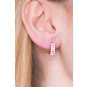 Bella Gloria GP00206 Baget Taşlı Rose Gümüş Küpe