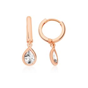 Bella Gloria GP00216 Damla Taşlı Rose Gümüş Küpe