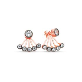 Bella Gloria GP00298 Elmas Piercing Roz Gümüş Küpe