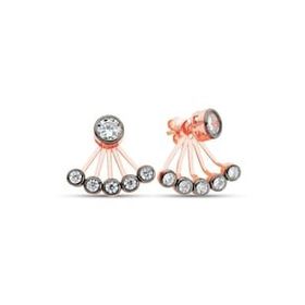 Bella Gloria GP00298 Elmas Piercing Roz Gümüş Küpe