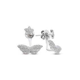 Bella Gloria GP00303 Melek Kanadı Piercing Gümüş Küpe