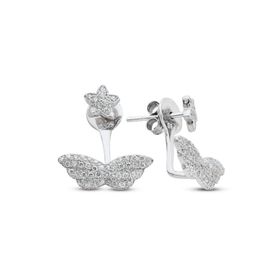 Bella Gloria GP00303 Melek Kanadı Piercing Gümüş Küpe