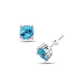 Bella Gloria GPE0001 Mavi Topaz Tektaş Küpe