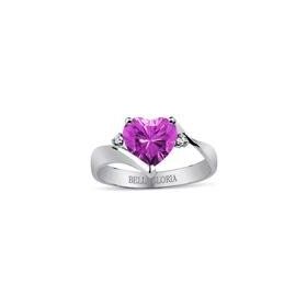 Bella Gloria GPY0010 Altın Kaplamalı Pırlanta Ametist Aşk Yüzüğü