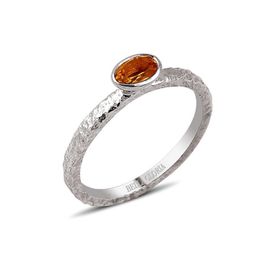 Bella Gloria GPY0014 Oval Sitrin Gümüş Yüzük