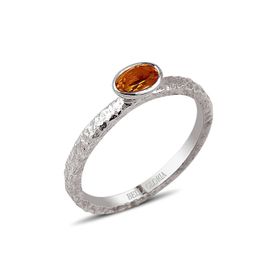 Bella Gloria GPY0014 Oval Sitrin Gümüş Yüzük