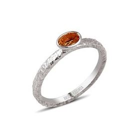 Bella Gloria GPY0014 Oval Sitrin Gümüş Yüzük