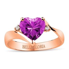 Bella Gloria GPY0043 Ametist Roz Aşk Yüzüğü