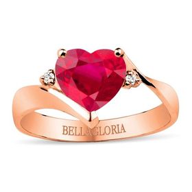 Bella Gloria GPY0044 Kırmızı Kuartz Roz Aşk Yüzüğü
