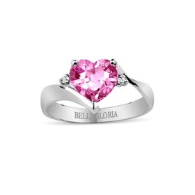 Bella Gloria GPY0056 Pembe Kuvars Pırlanta Aşk Yüzüğü