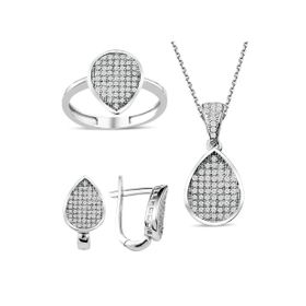 Bella Gloria GT00196 Altın Kaplamalı Gümüş Takım