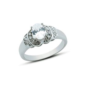 Bella Gloria GY00333 Yantaşlı Tektaş Gümüş Yüzük