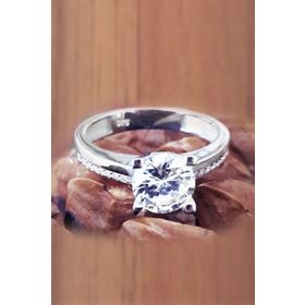 Bella Gloria GY00368 Tektaş Gümüş Yüzük