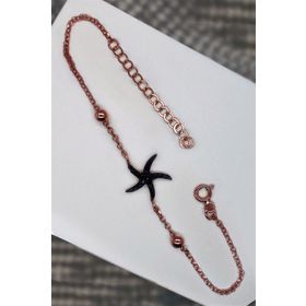 Bella Gloria TGB0191 Siyah Denizyıldızı Kadın Gümüş Bileklik