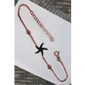 Bella Gloria TGB0191 Siyah Denizyıldızı Kadın Gümüş Bileklik