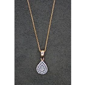 Bella Gloria TGK0023 Elmas Modeli Damla Kadın Gümüş Kolye