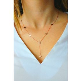 Bella Gloria TGK0027 Sallantılı Yuvarlak Rose Kadın Gümüş Kolye
