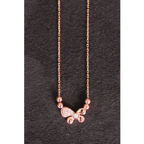 Bella Gloria TGK0125 Kelebek Rose Gümüş Kolye