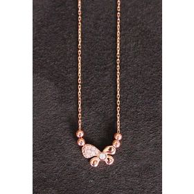 Bella Gloria TGK0125 Kelebek Rose Kadın Gümüş Kolye
