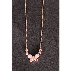 Bella Gloria TGK0126 Kelebek Rose Gümüş Kolye